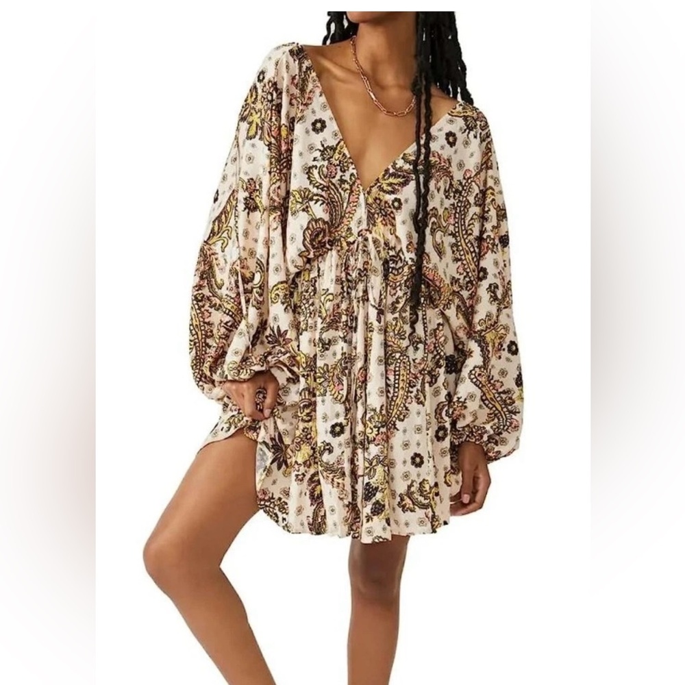 Free People Paisley Print Arzel Mini Dress